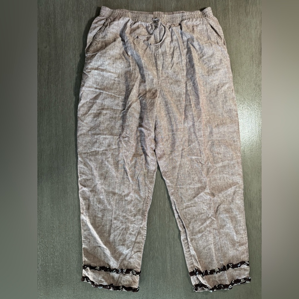 Vintage Stonebridge Brown Linen Pants M